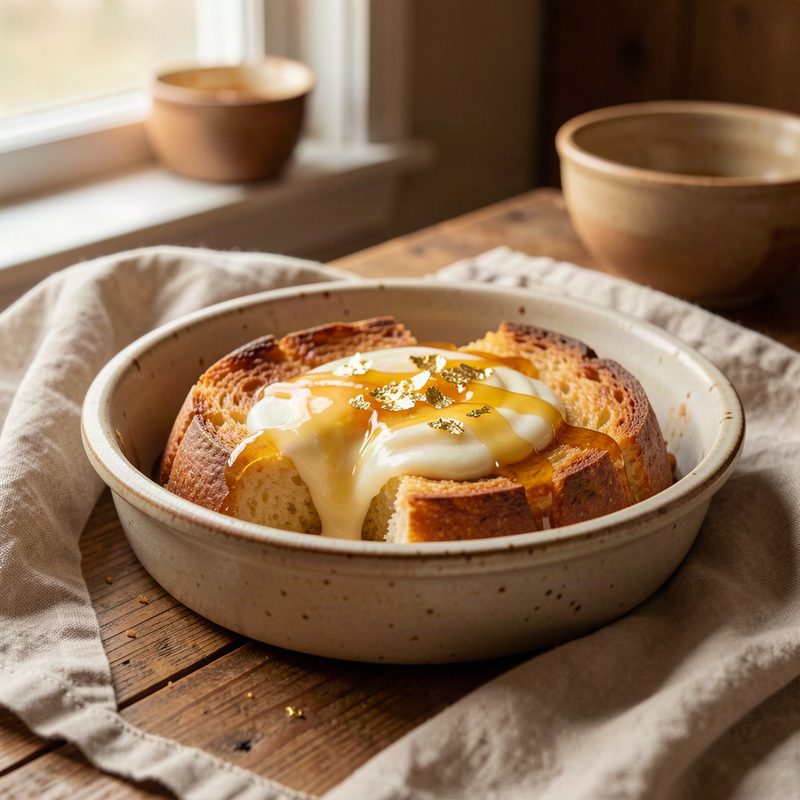 Honey Sourdough Pudding